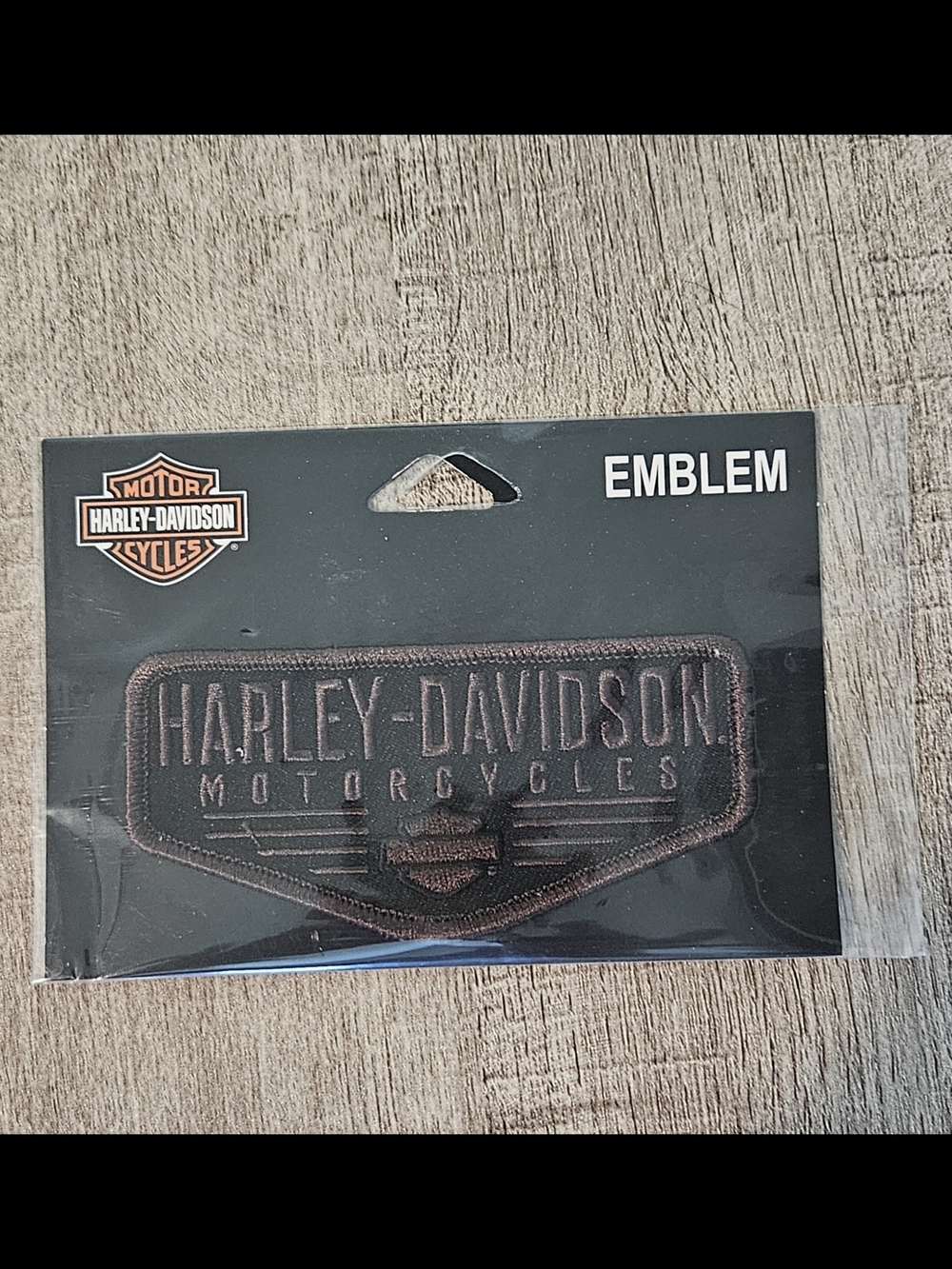 Harley-Davidson Black and Brown Branded Patch